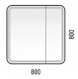Зеркало-шкаф Corozo LED "Алабама 80/С" универсальное, белое