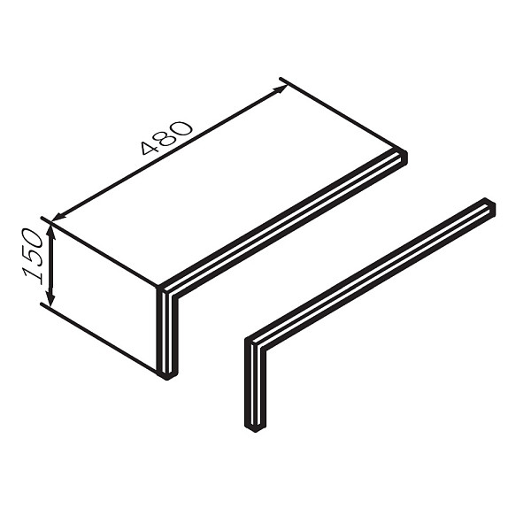 M8FLEGS015GM Func, Ножки для тумбы 15 см, цвет графит матовый
