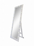 Зеркало Континент Гримерное напольное белое 600х1750 (20 ламп)