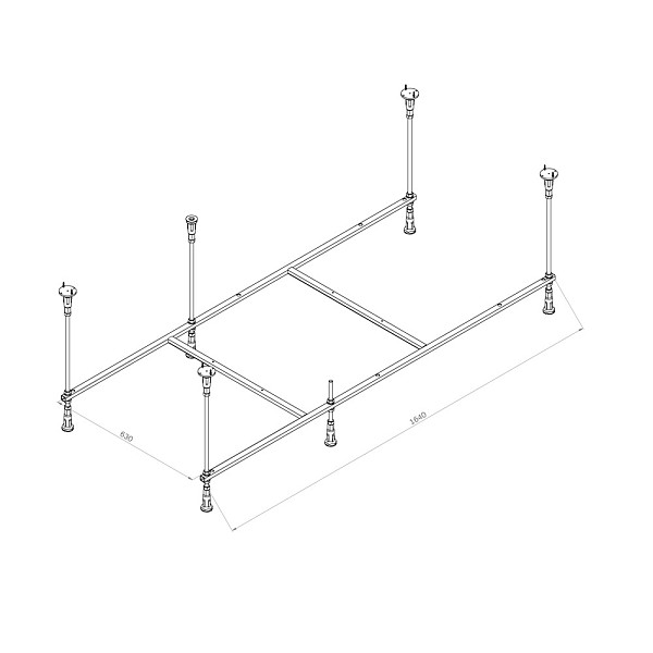W84A-170-075W-R Func Каркас для ванн 170х75