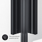 W90G-403-090BT Душевое ограждение Gem Square Slide 90x90 стекло прозрачное, профиль черный матовый,