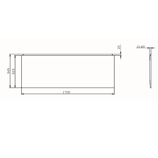 W94A-170-070W-P1 X-Joy панель фронтальная для ванны 170х70