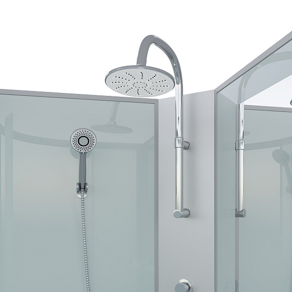 Душ.каб. NG-2310-14LBKTG (1200х800х2100-2400) высокий поддон(40см) стекло МАТОВОЕ 4 места