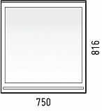 Зеркало с полкой Corozo Блюз 75 белое SD-00000029
