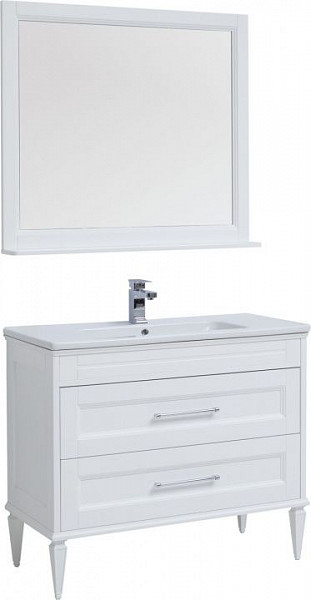 Комплект мебели для ванной Aquanet Бостон М 100 белый матовый 00210628