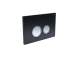 Панель смыва Aquatek KDI-0000029 черный, закаленное стекло (клавиша круглая,ободок хром)