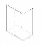 Душевая дверь Creto Nota 122-WTW-120-C-CH-6 стекло прозрачное EASY CLEAN профиль хром, 120х200 см