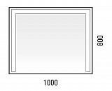 Зеркало Corozo LED "Алано 1000х800", сенсор