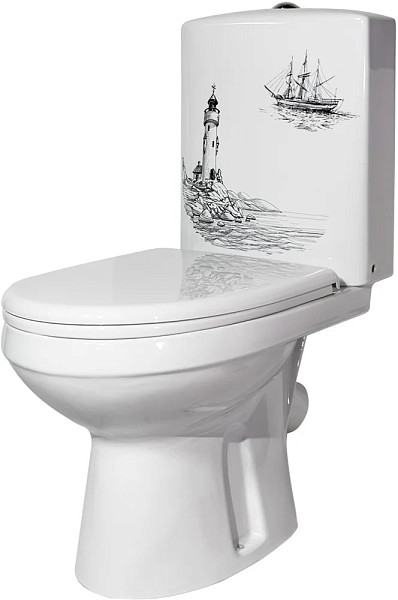 Унитаз-компакт Оскольская керамика Леда Люкс, декор