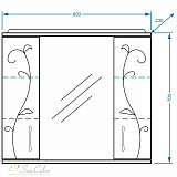 Зеркало-шкаф "Фантазия 80/С"