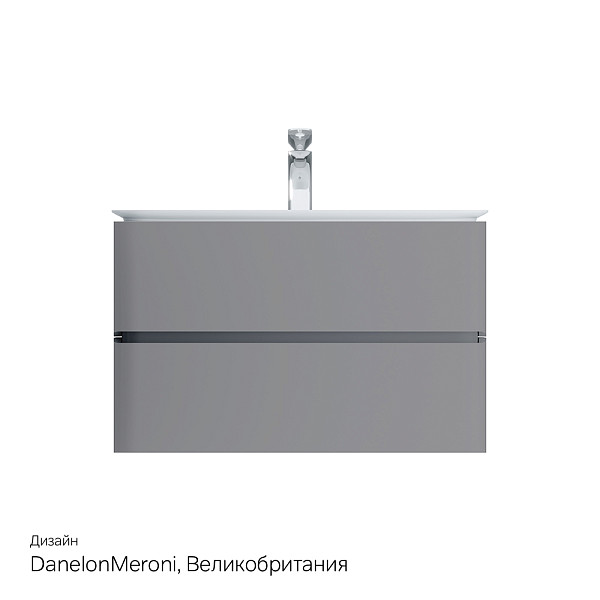 M30FHX0802FG Sensation, База под раковину, подвесная, 80 см, ящики, серый шелк, глянцевая, шт