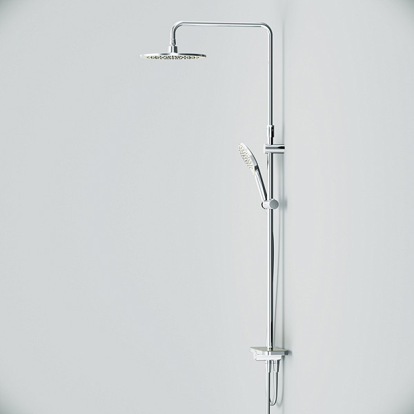 F0780200 Like, душ.система: верхн.душ 250мм, ручной душ 120 мм, 3 функции, душ.штанга 1030-1460 мм,