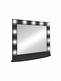 Зеркало Континент Гримерное настольное черное 800х700 (11 ламп)