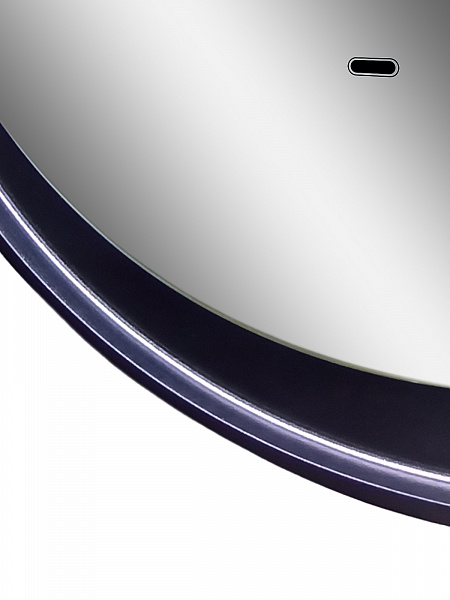Зеркало Континент "Planet black Led" D 800 с бесконтактным сенсором