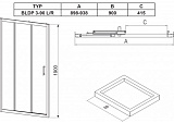 Душевая дверь Ravak Blix BLDP3 90 X00H70C00Z1