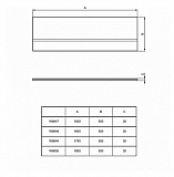Панель фронтальная Ideal Standard Simplicity W005001 180 см