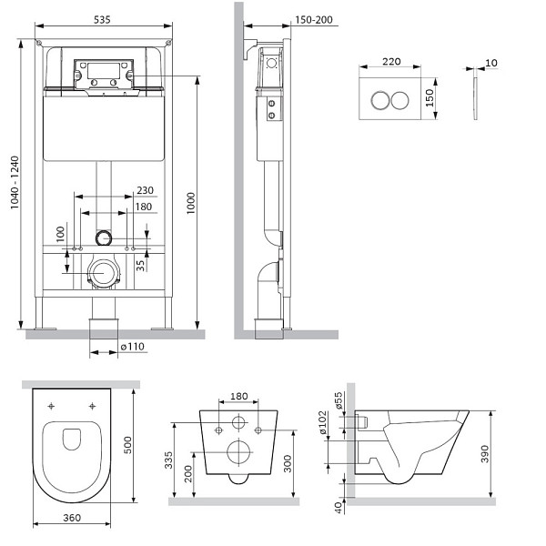 IS70151.741701 Инсталляция с клав ProC L глянц хром с подвес унит Sense FlashClean с сид м/лифт