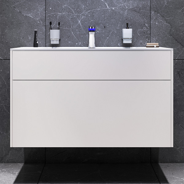 M50AFHX1003WM Inspire V2.0, База под раковину, подвесная, 100 см, 3 ящика, push-to-open, белый матов