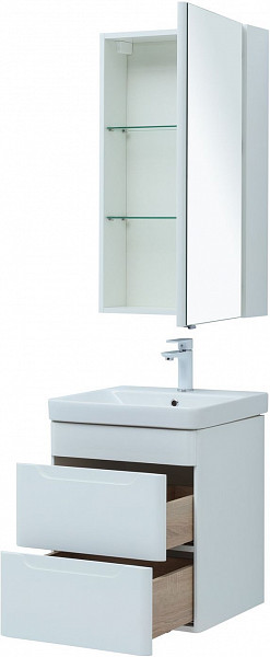 Мебель для ванной Aquanet София 50 белый глянец (2 ящика) 00274191