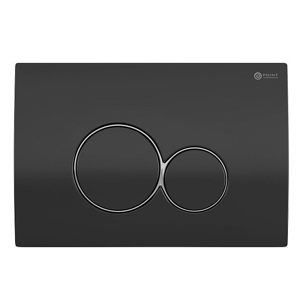 Сет: Система инсталляции Point Элемент для подвесного унитаза PN45120 + Клавиша смыва для инсталляции Point Виктория, черная/хром, PN44061BC + Унитаз подвесной Point Ника безободковый, сиденье микролифт PN41081