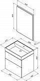 Мебель для ванной Aquanet Nova 60 дуб рошелье (2 ящика) 00246281