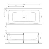 W84A-170-080W-A Func Ванна акриловая 170х80