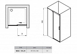 Душевая дверь Ravak Matrix MSD2-100 L сатин+транспарент 0WLA0U00Z1