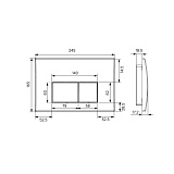 Комплект 2 в 1: инсталляция и клавиша смыва, хром, Optima Home, IDDIS, OPH00GCi32K