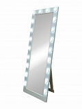 Зеркало Континент Гримерное напольное белое 600х1750 (20 ламп)