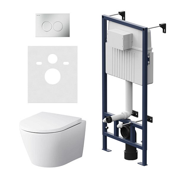 IS70131.741701 Инсталляция с клав ProC L мат хром с подвес унит Sense FlashClean с сид м/лифт