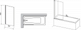 Шторка для ванны Ravak PVS1-80 сатин+транспарент 79840U00Z1