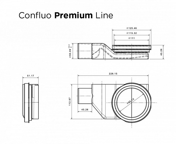 Душевой лоток Pestan Confluo Premium Line 950 Gold