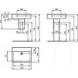 Раковина Ideal Standard Connect Cube 65 см E8105MA