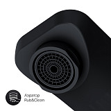 F90A72222 Gem, смеситель д/умывальника, монтируемый в стену, чёрный, шт.