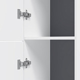 M90CHL0306WG GEM, шкаф-колонна, подвесной, левый, 30 см, двери, push-to-open, цвет: белый, глянец
