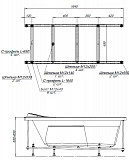 Каркас сварной для акриловой ванны Aquanet Borneo/Cariba 170x75 L/R 00243000