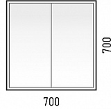 Зеркало-шкаф Corozo Айрон 70 черный/белый SD-00000408