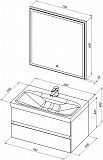 Мебель для ванной Aquanet Беркли 80 белый глянец (2 ящика) 00306360