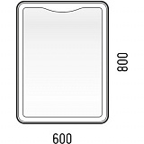 Зеркало Corozo LED "Орли 600х800", сенсор