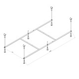 W94A-180-080W-R X-Joy Каркас для ванн 180х80