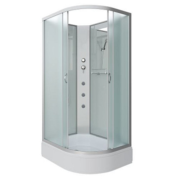 Душ.каб. NG-33974-14LBKG (900х700х2000) средний поддон (26см) стекло МАТОВОЕ 4 места