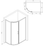 W83G-302U120CG Like Solo Slide 120 Душ. ограждение Like 120x80, стекло тонированное, проф хром глянц