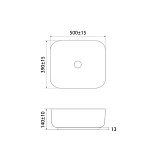 Чёрный матовый умывальник накладной, Bridge, IDDIS, BRIBM05i27