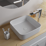 Белый глянцевый умывальник накладной, Bridge, IDDIS, BRIWS04i27