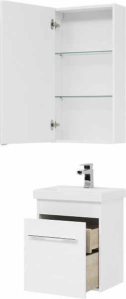 Мебель для ванной Aquanet Августа 50 (Moduo Slim) белый 00254067