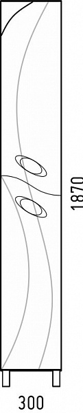 Шкаф-пенал Corozo Наина 30 белый SD-00000339