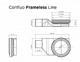 Душевой лоток Pestan Confluo Frameless Line 950 Black Matte