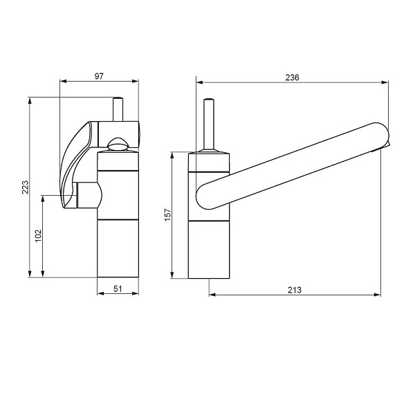 290007264 Arc, смеситель для кухни, никель