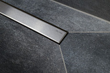 Душевой поддон под плитку Confluo Board UNI 900 со встроенный лотком Frameless Line Black Glass 550 Pestan