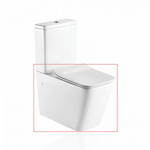 Унитаз-чаша "Koller Pool" KVADRO Rimless, сиденье дюропласт: SoftClose, Take Off, антибактериальное покрытие, система «Антивсплеск»